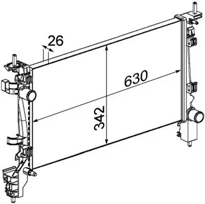 Kühler, Motorkühlung MAHLE CR 1131 000P