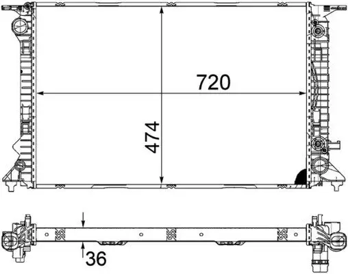 Kühler, Motorkühlung MAHLE CR 1134 000S Bild Kühler, Motorkühlung MAHLE CR 1134 000S