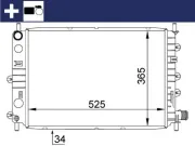 Kühler, Motorkühlung MAHLE CR 1142 000S