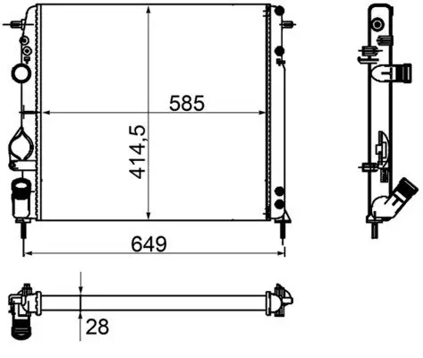 Kühler, Motorkühlung MAHLE CR 1146 000P Bild Kühler, Motorkühlung MAHLE CR 1146 000P