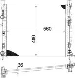 Kühler, Motorkühlung MAHLE CR 1155 000S