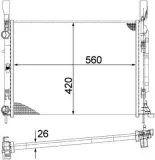 Kühler, Motorkühlung MAHLE CR 1156 000P