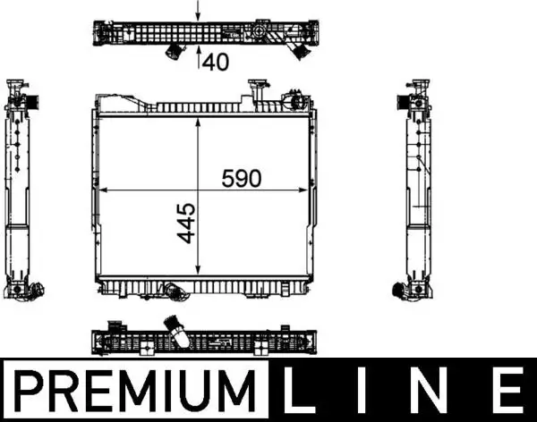 Kühler, Motorkühlung MAHLE CR 1171 000P