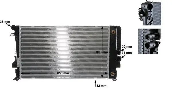 Kühler, Motorkühlung MAHLE CR 1173 000S