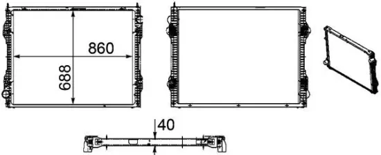 Kühler, Motorkühlung MAHLE CR 1175 000P Bild Kühler, Motorkühlung MAHLE CR 1175 000P