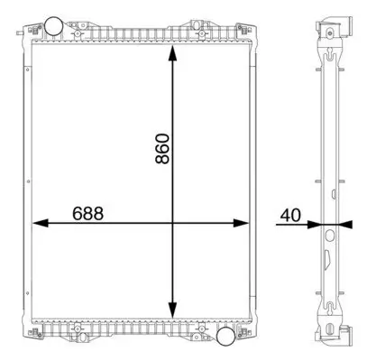 Kühler, Motorkühlung MAHLE CR 1175 000S