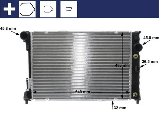 Kühler, Motorkühlung MAHLE CR 1176 000S Bild Kühler, Motorkühlung MAHLE CR 1176 000S