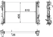 Kühler, Motorkühlung MAHLE CR 1178 000P