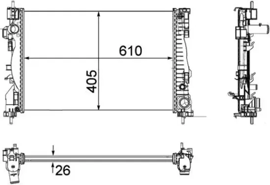 Kühler, Motorkühlung MAHLE CR 1180 000P Bild Kühler, Motorkühlung MAHLE CR 1180 000P