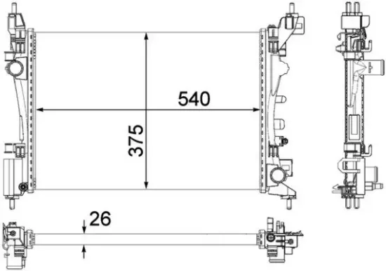 Kühler, Motorkühlung MAHLE CR 1182 000P Bild Kühler, Motorkühlung MAHLE CR 1182 000P