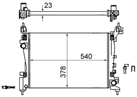 Kühler, Motorkühlung MAHLE CR 1182 000S Bild Kühler, Motorkühlung MAHLE CR 1182 000S