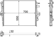 Kühler, Motorkühlung MAHLE CR 1183 000P