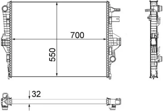 Kühler, Motorkühlung MAHLE CR 1183 000P Bild Kühler, Motorkühlung MAHLE CR 1183 000P