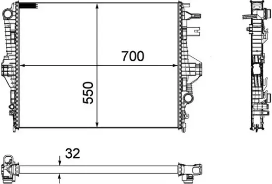 Kühler, Motorkühlung MAHLE CR 1184 000P Bild Kühler, Motorkühlung MAHLE CR 1184 000P