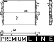 Kühler, Motorkühlung MAHLE CR 1184 000P