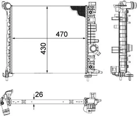 Kühler, Motorkühlung MAHLE CR 1190 000P