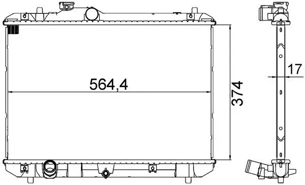 Kühler, Motorkühlung MAHLE CR 1194 000S