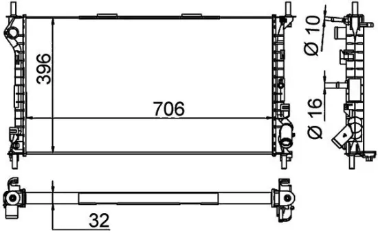 Kühler, Motorkühlung MAHLE CR 1196 000P Bild Kühler, Motorkühlung MAHLE CR 1196 000P