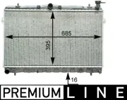 Kühler, Motorkühlung MAHLE CR 1282 000P