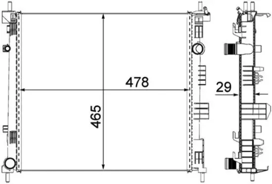 Kühler, Motorkühlung MAHLE CR 1288 000P Bild Kühler, Motorkühlung MAHLE CR 1288 000P