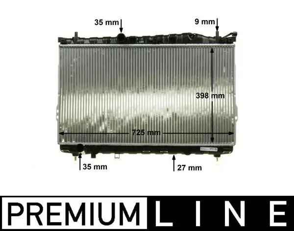 Kühler, Motorkühlung MAHLE CR 1295 000P