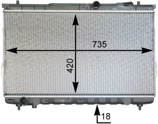 Kühler, Motorkühlung MAHLE CR 1299 000P Bild Kühler, Motorkühlung MAHLE CR 1299 000P