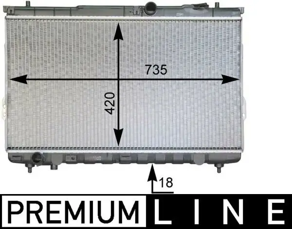 Kühler, Motorkühlung MAHLE CR 1299 000P