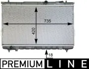 Kühler, Motorkühlung MAHLE CR 1299 000P