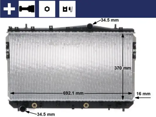 Kühler, Motorkühlung MAHLE CR 1311 000S