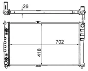 Kühler, Motorkühlung MAHLE CR 1329 000S