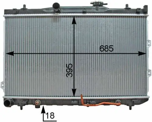 Kühler, Motorkühlung MAHLE CR 1336 000P Bild Kühler, Motorkühlung MAHLE CR 1336 000P