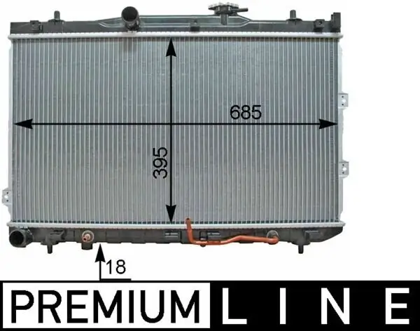 Kühler, Motorkühlung MAHLE CR 1336 000P