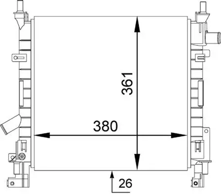 Kühler, Motorkühlung MAHLE CR 1350 000S Bild Kühler, Motorkühlung MAHLE CR 1350 000S