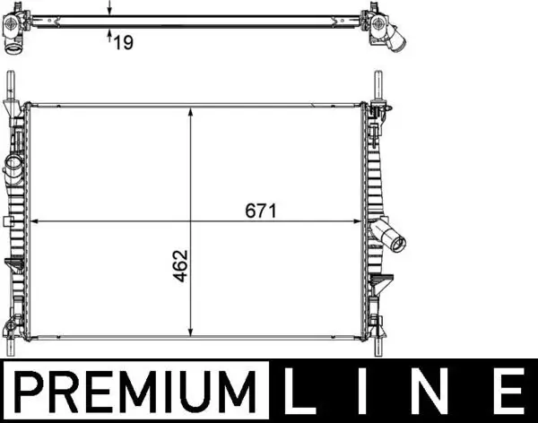 Kühler, Motorkühlung MAHLE CR 1370 000P