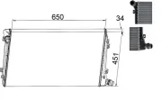 Kühler, Motorkühlung MAHLE CR 1395 000S