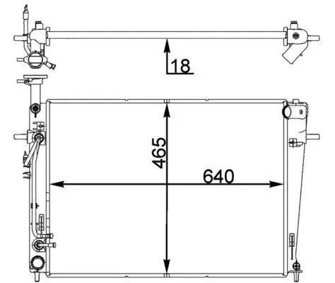 Kühler, Motorkühlung MAHLE CR 1402 000P Bild Kühler, Motorkühlung MAHLE CR 1402 000P