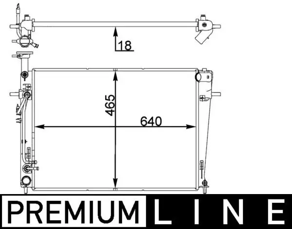 Kühler, Motorkühlung MAHLE CR 1402 000P