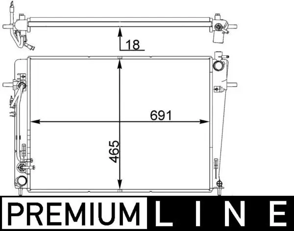 Kühler, Motorkühlung MAHLE CR 1403 000P