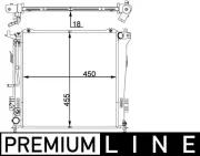 Kühler, Motorkühlung MAHLE CR 1404 000P