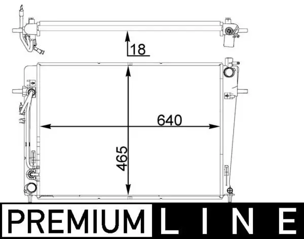 Kühler, Motorkühlung MAHLE CR 1406 000P