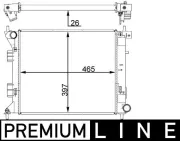Kühler, Motorkühlung MAHLE CR 1407 000P
