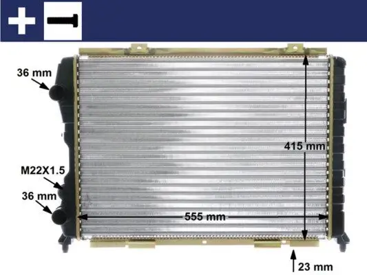 Kühler, Motorkühlung MAHLE CR 1408 000S