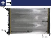 Kühler, Motorkühlung MAHLE CR 1411 000S