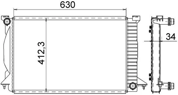 Kühler, Motorkühlung MAHLE CR 1421 000S