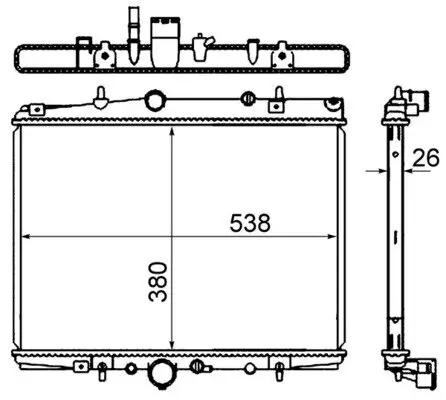 Kühler, Motorkühlung MAHLE CR 1433 000S Bild Kühler, Motorkühlung MAHLE CR 1433 000S