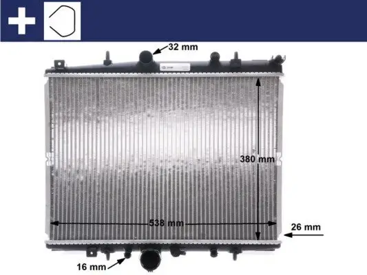 Kühler, Motorkühlung MAHLE CR 1433 000S