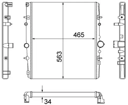 Kühler, Motorkühlung MAHLE CR 1436 000S Bild Kühler, Motorkühlung MAHLE CR 1436 000S