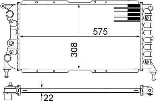 Kühler, Motorkühlung MAHLE CR 1441 000S Bild Kühler, Motorkühlung MAHLE CR 1441 000S