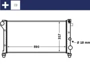 Kühler, Motorkühlung MAHLE CR 1452 000S