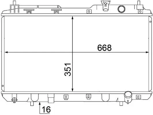 Kühler, Motorkühlung MAHLE CR 1457 000S